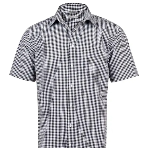 Picture of Winning Spirit, Mens Gingham Check S/S Shirt